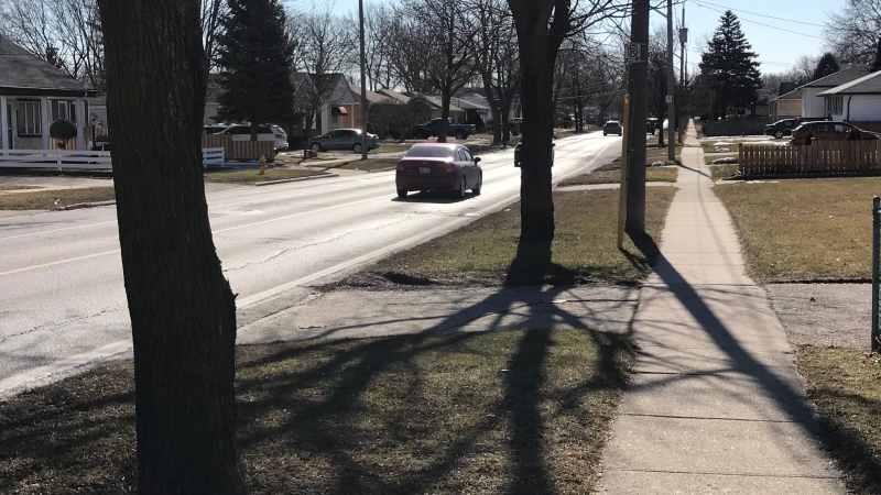 Officers were investigating in the 1700 block of Jefferson Boulevard in Windsor on Wednesday, Feb. 19, 2020. (Alana Hadadean / CTV Windsor)