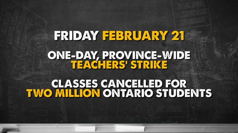 Teacher strike on Friday, February 21