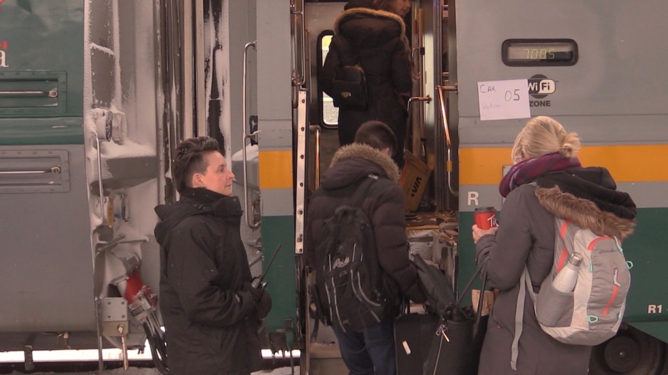 Boarding Via train (Feb. 2018/Gerry Dewan CTV)