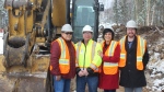 Breaking ground at new cannabis production plant on Nipissing First Nation. (Supplied)