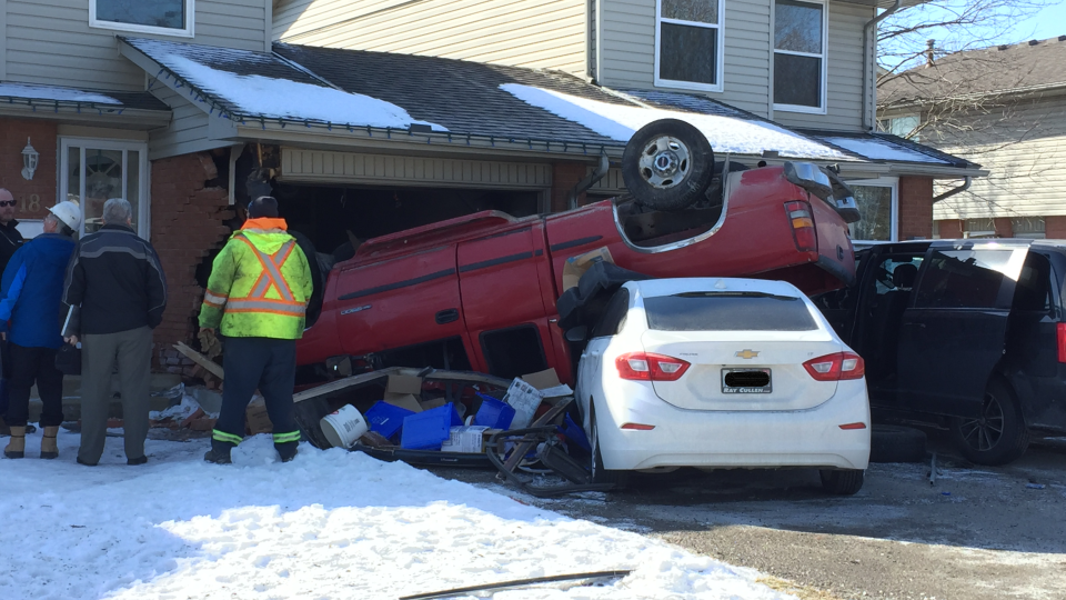 Truck into House