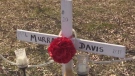Cross for Murray James is seen at the Elgin Middlesex Dentention Centre on Sunday, Feb. 23, 2020.
(Brent Lale / CTV London) 