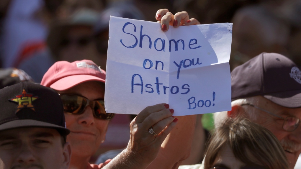 Fan at Astros game