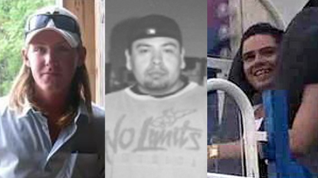 From left, Justin Thompson, Floyd Deleary and Murray Davis all died at the Elgin-Middlesex Detention Centre.