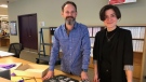 Sean Smith, Senior Archivist, is seen with fellow archivist Renee Saucier at The Archives of Ontario. (Mike Walker/CTV News Toronto)