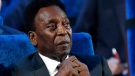In this Dec. 1, 2017, file photo, Brazilian soccer legend Pele attends the 2018 soccer World Cup draw in the Kremlin in Moscow. Pele has successfully undergone surgery for the removal of a kidney stone in a Sao Paulo hospital. The Albert Einstein Hospital said on its website Saturday, April 13, 2019, that Pele's surgery went well, but did not provide additional details. (AP Photo/Alexander Zemlianichenko, File)