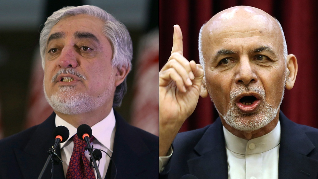 Abdullah Abdullah, left, and Ashraf Ghani