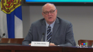 Dr. Robert Strang, Nova Scotia's chief medical officer of health, provides an update on COVID-19 during a news conference in Halifax on March 9, 2020.