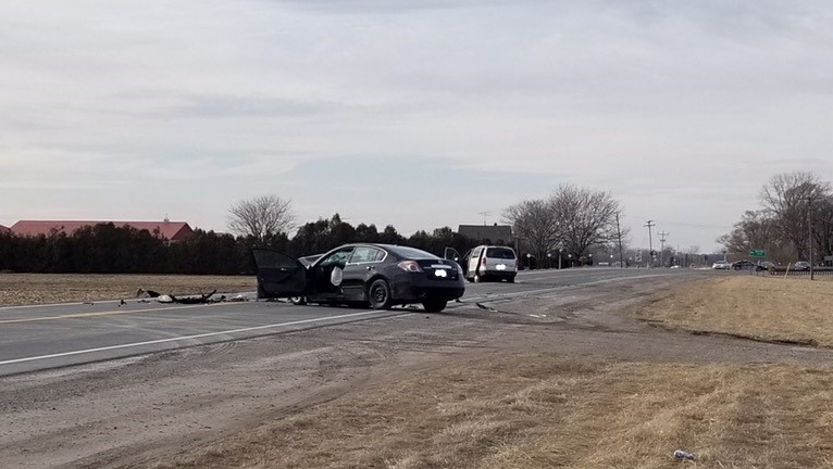 Two people have died in a crash on St. Clair Road near Wallaceburg, Ont. on Sunday, March 8, 2020. (Source: Chatham-Kent OPP)