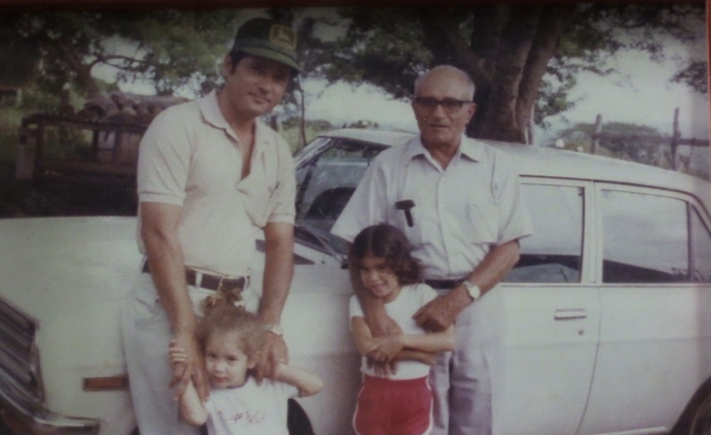 Maria Fiallos and her sister Valeria Fiallos-Soliman are pictured with their father and grandfather in this family photo.