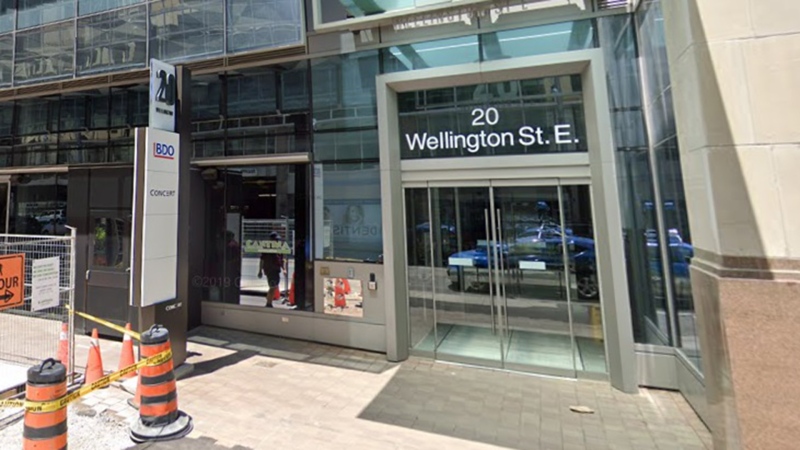 20 Wellington Street East, where accounting firm BDO holds an office, is shown in a Google Streetview image.
