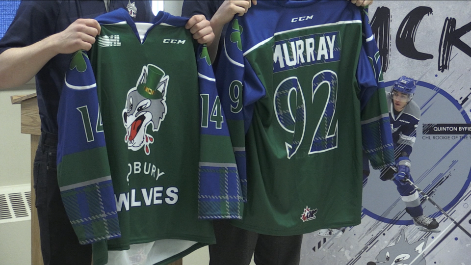 sudbury wolves green jersey