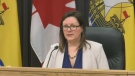 New Brunswick's chief medical officer of health, Dr. Jennifer Russell, provides an update on COVID-19 during a news conference on March 12, 2020.
