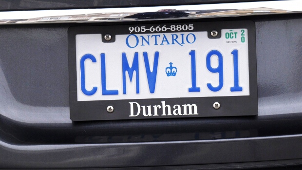 Ontario licence plate