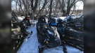 Supplied photo of the snowmobiles.