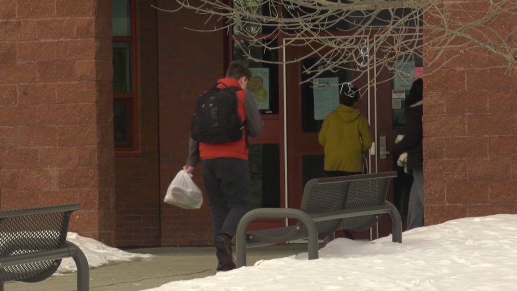 Students return to school to get belongings