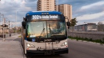 A photo of a GRT bus at Fairview Park Mall. (Courtesy: Grand River Transit)