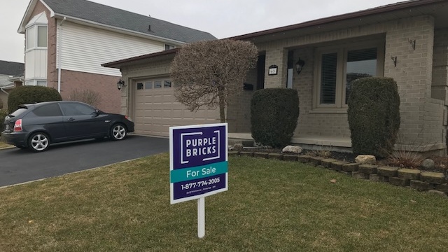 A house for sale is seen in southeast London, Ont. on Thursday, March 19, 2020. (Sean Irvine / CTV London)