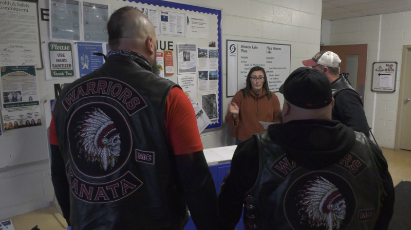 Several volunteers from local Warriors motorcycle clubs are stepping up to fill a desperate need, helping Meals on Wheels get food to seniors. Mar. 20/20 (Ian Campbel/CTV Northern Ontario)