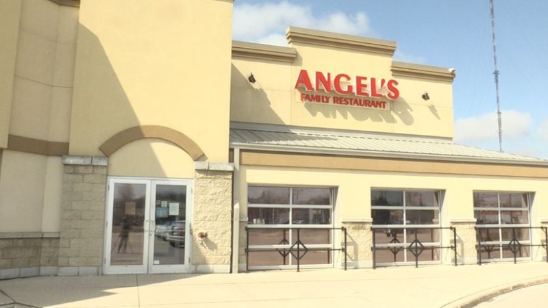 Angel's Family Restaurant in London, Ont. on March 24, 2020. (Jordyn Read/CTV London)