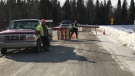Cumberland House Cree Nation has established a road blockade at the main point of entry into Cumberland House to stop non-community members and illegal drugs from entering. (Lisa Risom/CTV Prince Albert)
