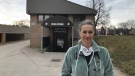 Dr. Kristina Russell of Stoneybook Animal Hospital speaks in London, Ont. on Thursday, March 26, 2020. (Sean Irvine / CTV London)