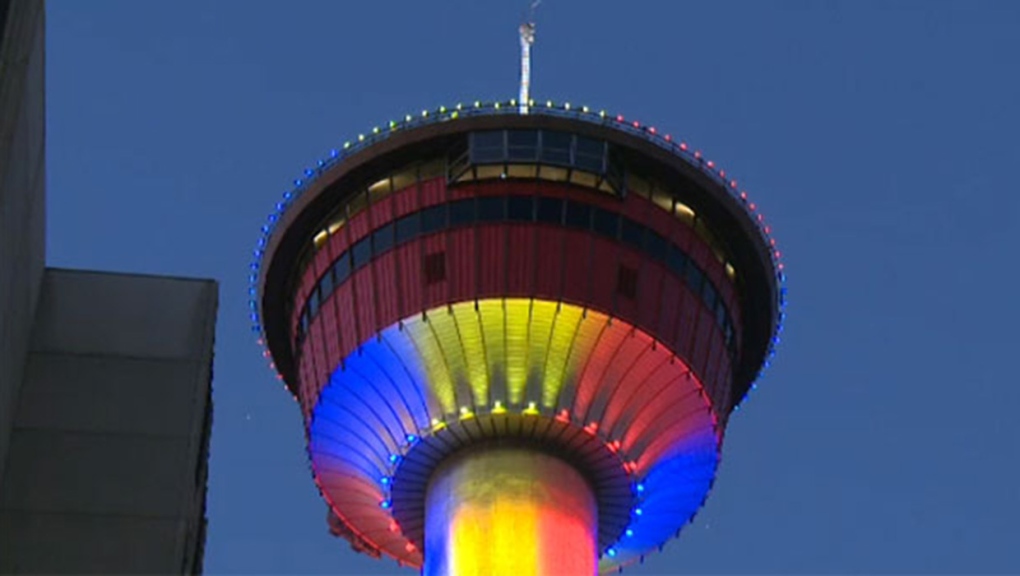 Calgary Tower, LED, light display