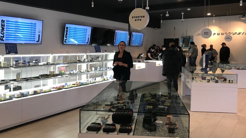 J. Supply Co. opens its doors in Windsor Ont. on March 28, 2020. (Sijia Liu/CTV Windsor)