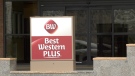 Windsor Regional Hospital health care workers will be offered one of 40 rooms at the Best Western Plus Hotel in Windsor, Ont. to help self-isolate from family as part of efforts to limit the spread of COVID-19. Photo taken Monday, March 30, 2020. (Ricardo Veneza / CTV Windsor)