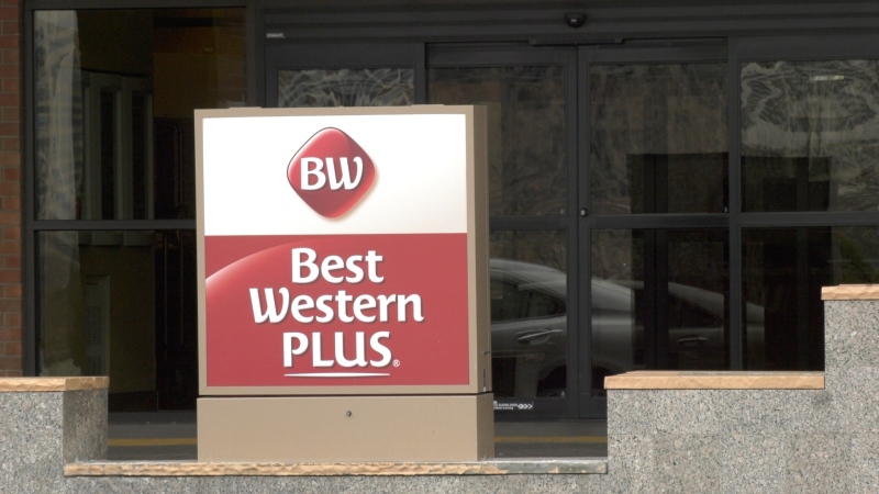 Windsor Regional Hospital health care workers will be offered one of 40 rooms at the Best Western Plus Hotel in Windsor, Ont. to help self-isolate from family as part of efforts to limit the spread of COVID-19. Photo taken Monday, March 30, 2020. (Ricardo Veneza / CTV Windsor)