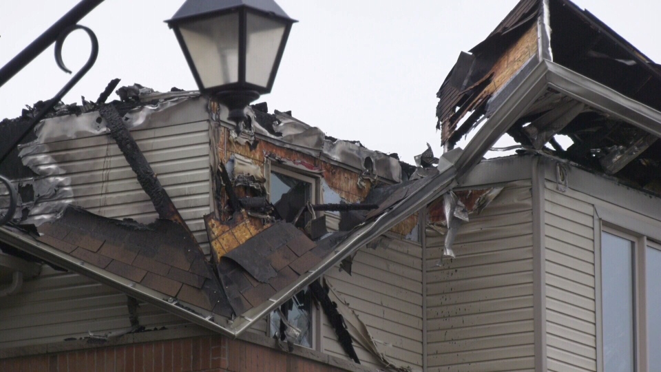 Aftermath of the row house fire in Barrhaven 