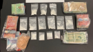 Hamilton Police have seized cocaine, currency, and charged a man for trafficking as well as violating Ontario's state of emergency by operating a non-essential business. (Photo: Hamilton Police)