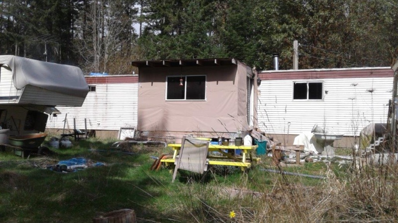 Police and firefighters were called to the mobile-home fire on Thursday afternoon: April 3, 2020 (CTV News)