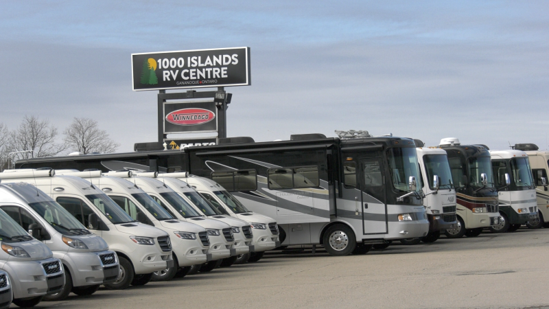 The 1000 Islands RV Centre is offering RVs and campers free of charge for frontline health care workers who need to self-isolate. (Nate Vandermeer/CTV News Ottawa)