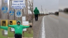 Dennis Smith is walking 100 miles to raise funds for a friend.