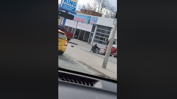 Officers were called to a business in the 3800 block of Tecumseh Road East in Windsor, Ont., on Monday, April 7, 2020. (Courtesy Misty Marie / Facebook)