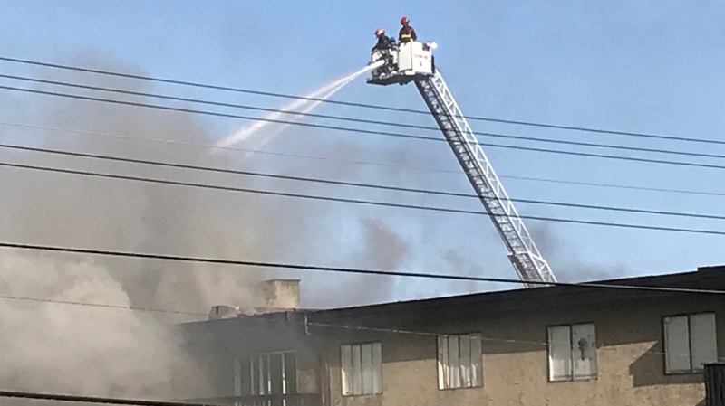 Campbell River Fire Chief Thomas Doherty tells CTV News the fire originated in a second-floor unit and quickly spread into the third floor. (CTV News)