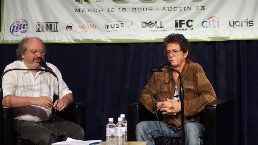 Hal Willner, left and Lou Reed in 2008