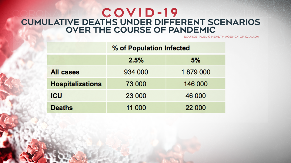 Pandemic projections - Death scenarios  
