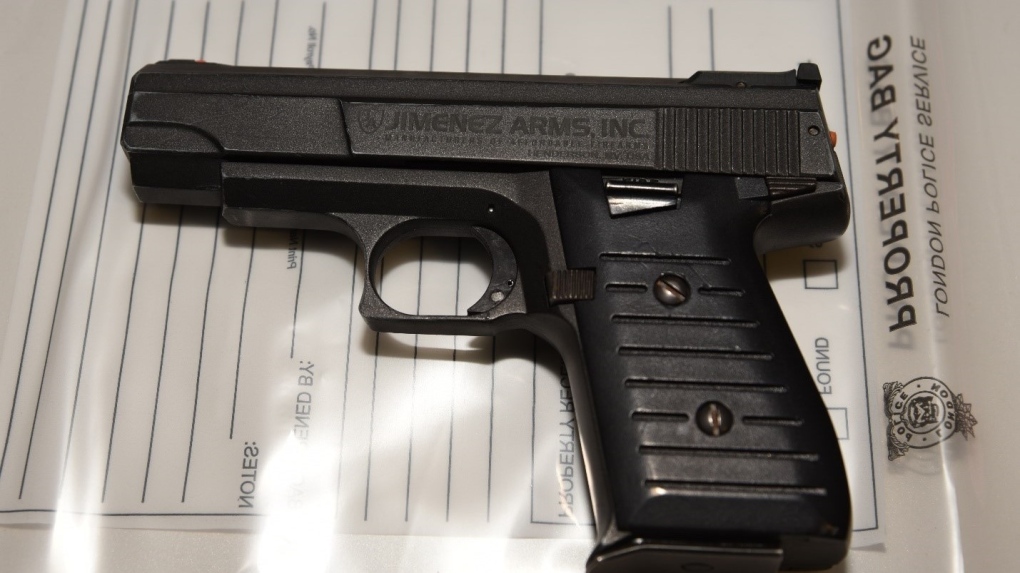 9 mm handgun seen in a handout by London police 