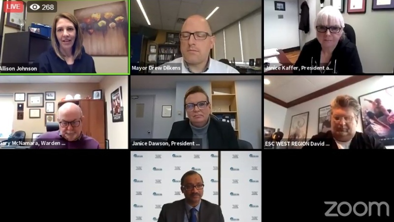 Healthcare and municipal leaders are participating in a joint virtual town hall meeting in Windsor, Ont. (Courtesy Windsor Regional Hospital / Facebook)