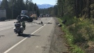 A crash involving a motorcycle and an SUV on the Alberni Highway has left two people who were on the motorcycle with serious injuries. (CTV)