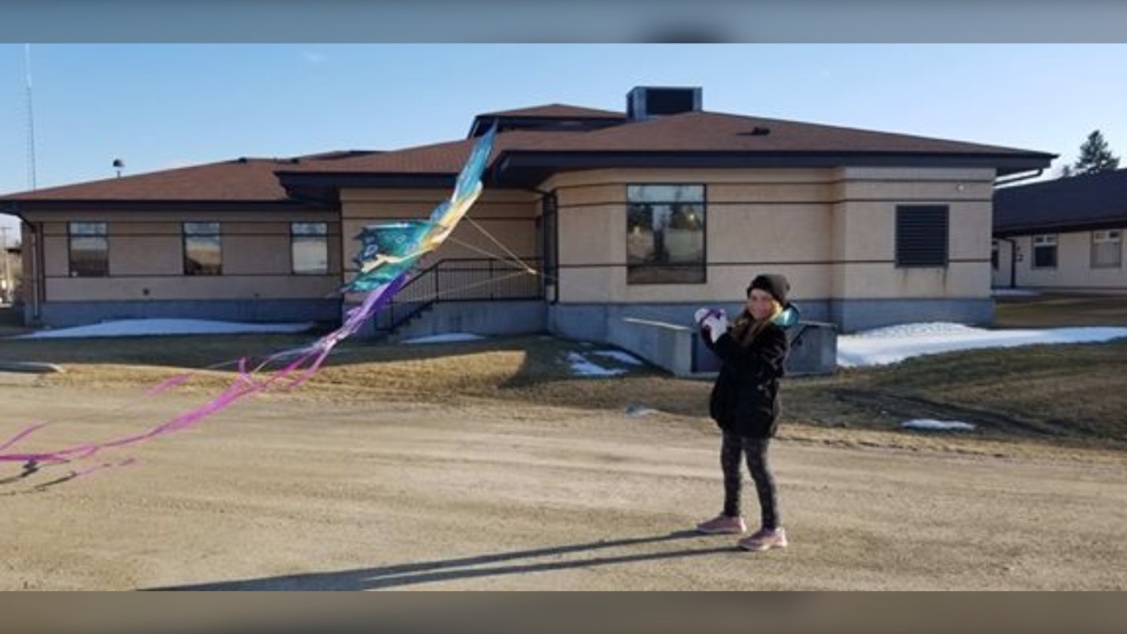 Kite outside health centre