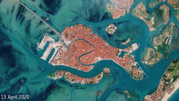 Image of Venice captured on April 13, 2020