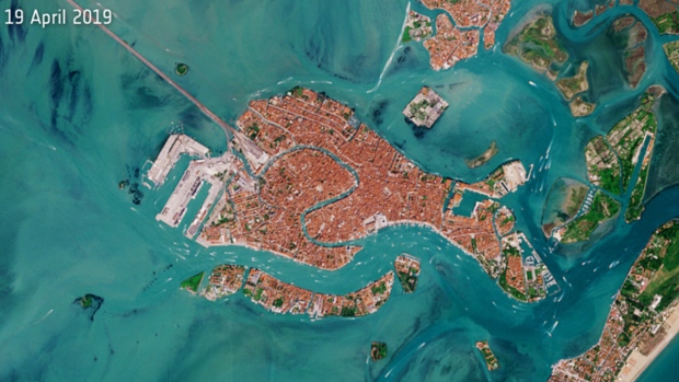 Image of Venice seen from space in 2019