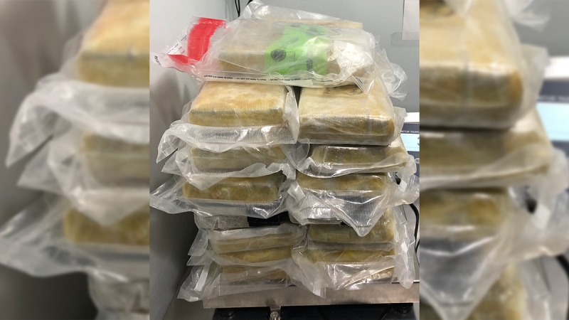 Cocaine and fentanyl were seized by U.S. Customs and Border Patrol at the Blue Water Bridge on Friday, April 17, 2020. (@CBPGreatLakes / Twitter)