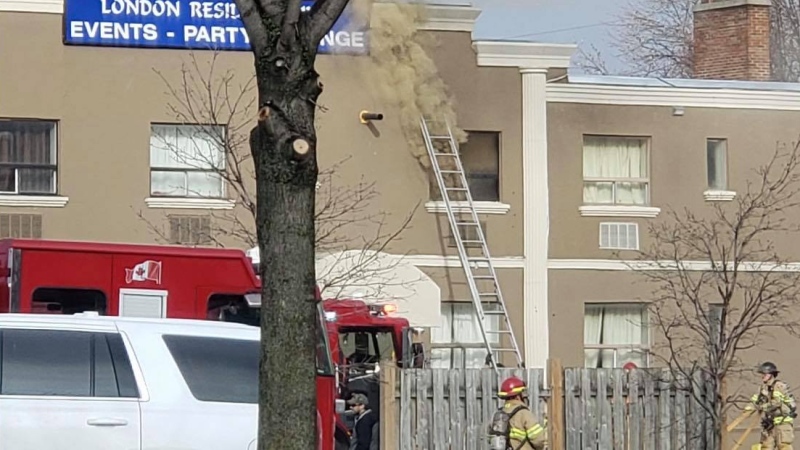 London firefighters were called to 2010 Dundas St. for an apartment fire on Saturday, April 18, 2020.
(Source: MikePerkin) 