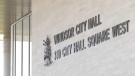 Windsor, Ont. City Hall is pictured on Monday, April 20, 2020. (Ricardo Veneza / CTV News)
