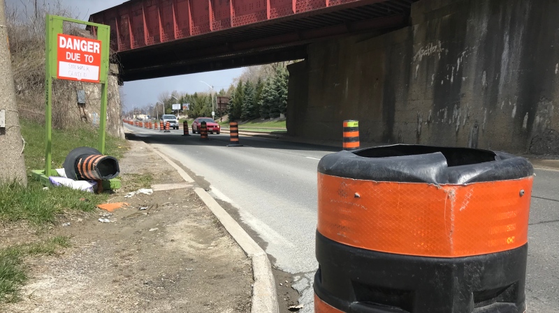 Construction projects in Windsor, Ont., on Tuesday, April 21, 2020. (Rich Garton / CTV Windsor)