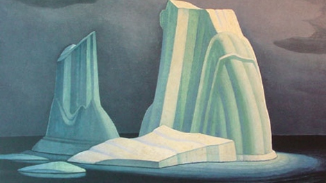 'Icebergs, Davis Strait' by Lawren Harris will be auctioned off Nov. 26 in Toronto.
